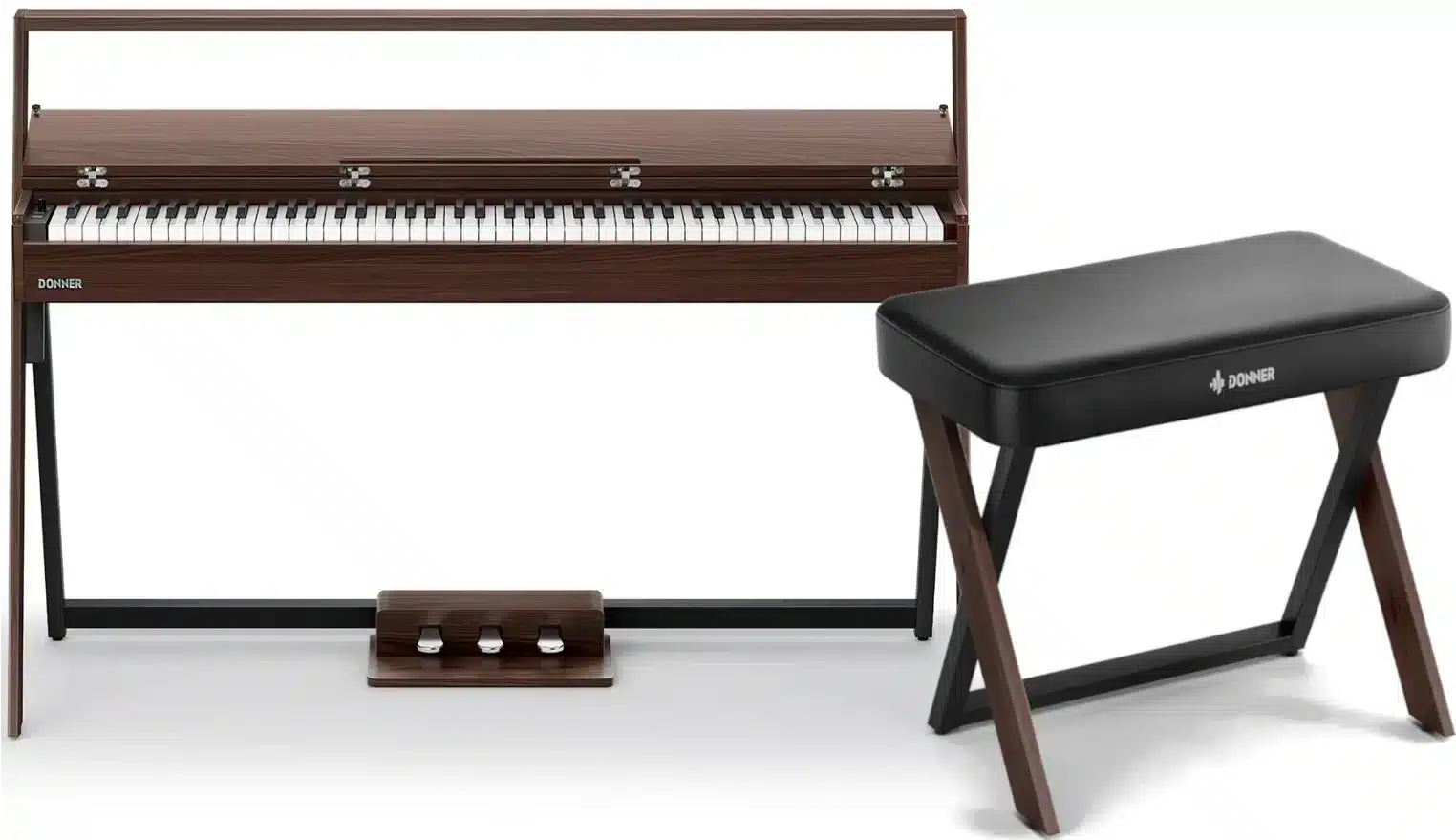Donner Oura R300 El klaver Bundle - Valnød