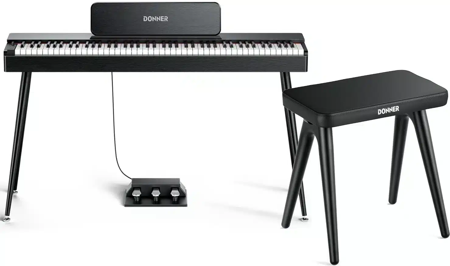 Donner Oura S100 El klaver Bundle - Sort